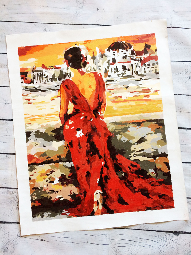 Painting Lady in Red
